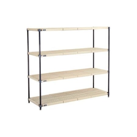 Nexel   , Nexelite Reg  , 5 Tier, Vented Plastic Mat Shelving Unit, 60W X 21D X 86H